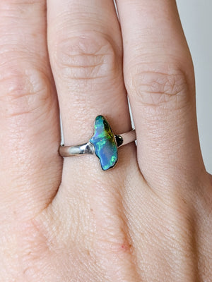 Ethiopian Opal  Sterling Silver Rings