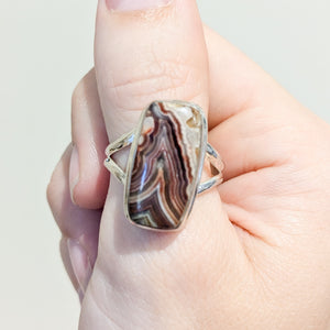 Laguna Lace Agate Sterling Silver Rings