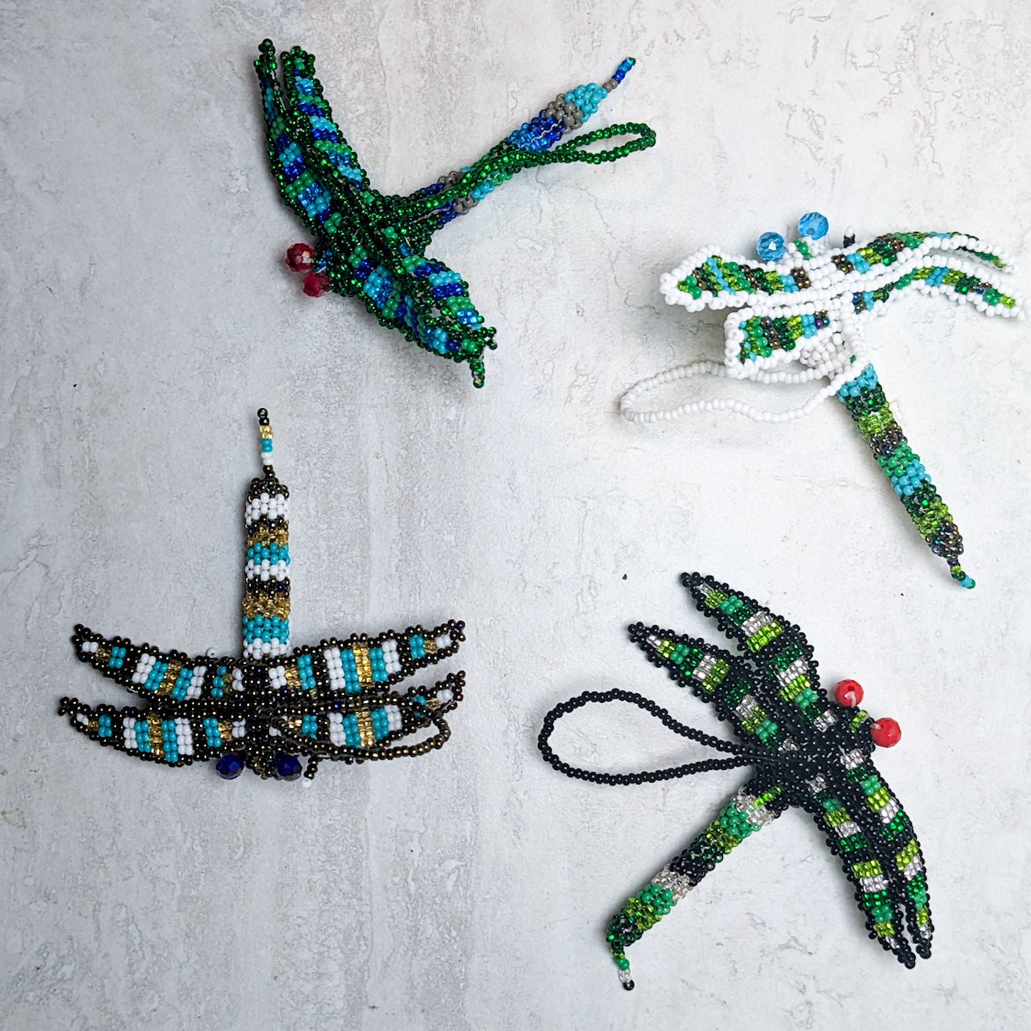 Hand Beaded Animals | Hummingbird, Dragonfly, Frog, Octopus