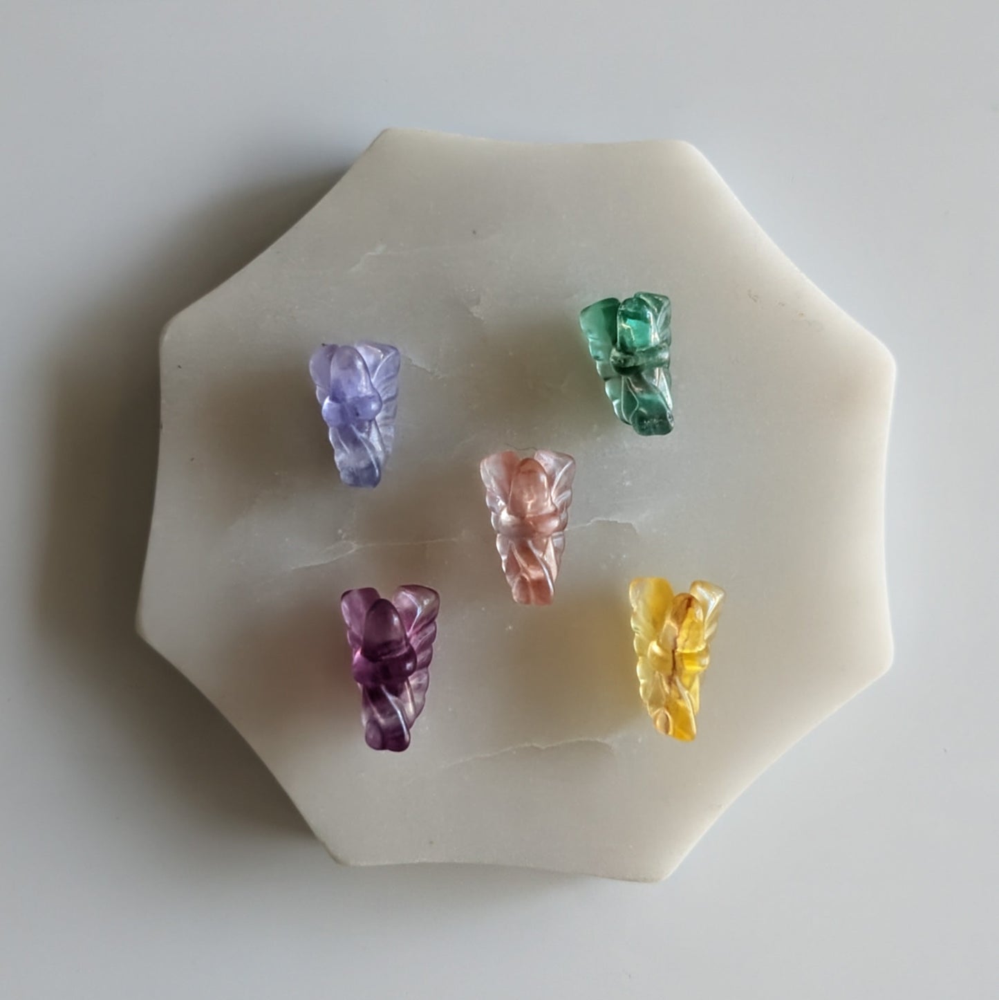 Fluorite Carved Fairy 3mm