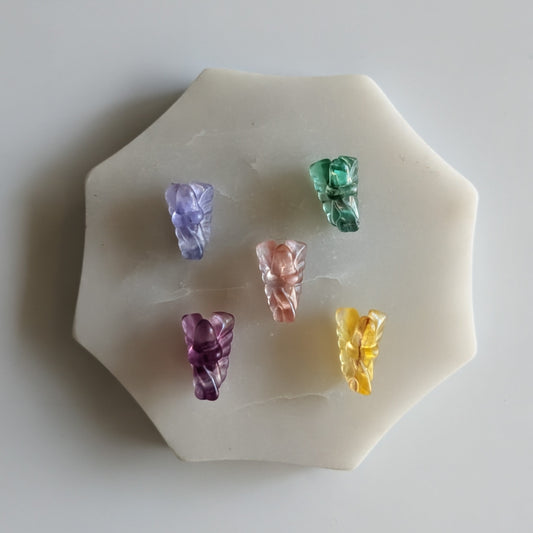 Fluorite Carved Fairy 3mm