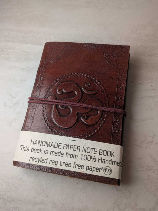 Small Embossed Leather Notebook- String