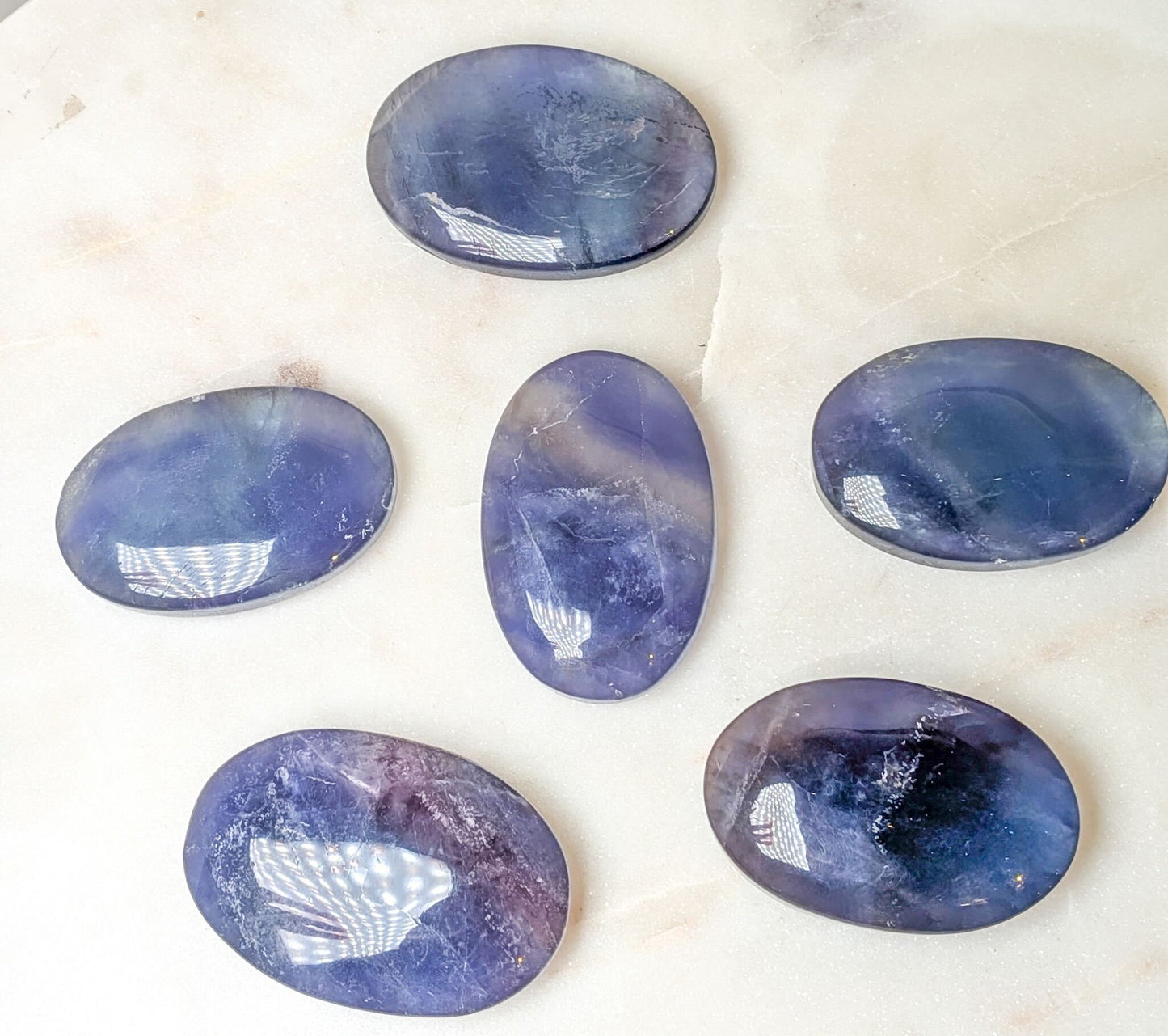 Blue Green Fluorite Palm Stones
