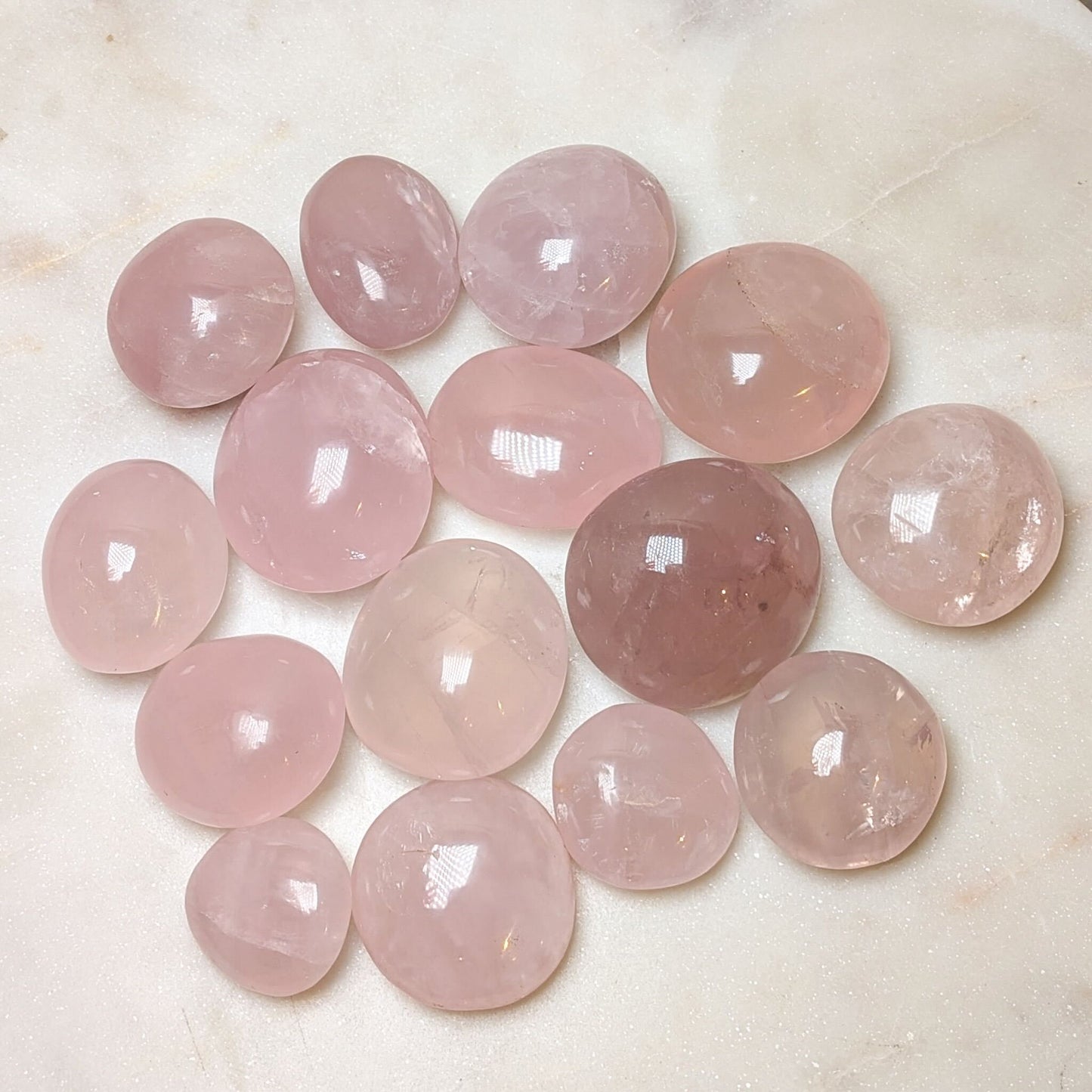 Rose Quartz Palmstones- Various Sizes