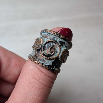 Vintage Copper Patina Rings
