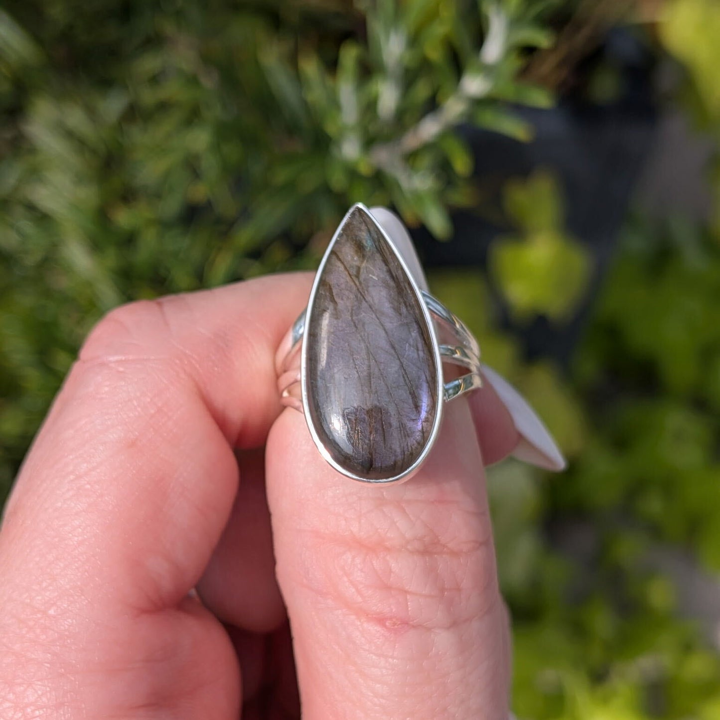 Purple Fire Labradorite Rings