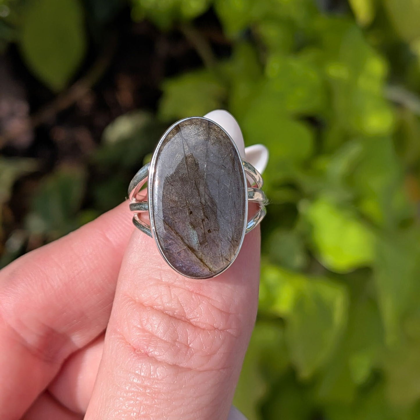 Purple Fire Labradorite Rings