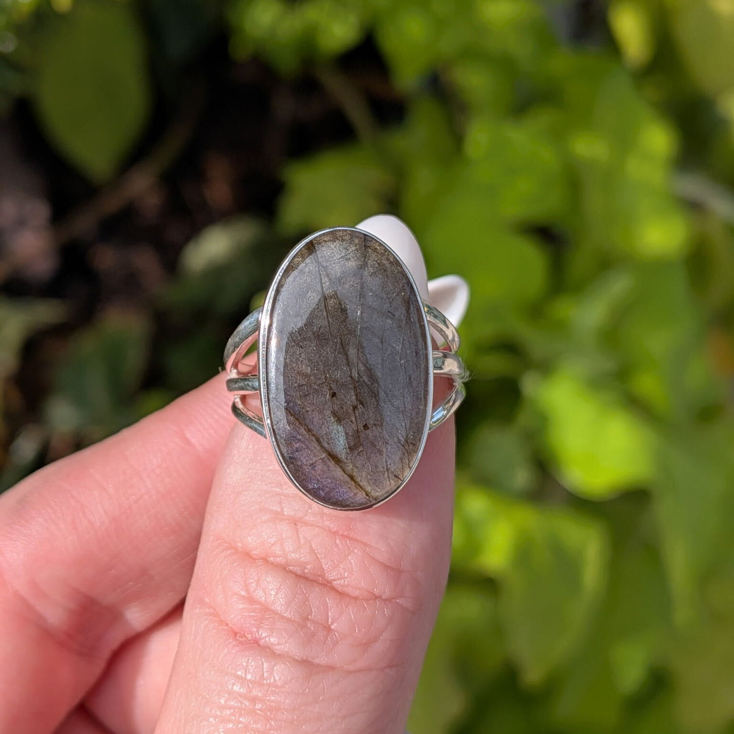 Purple Fire Labradorite Rings