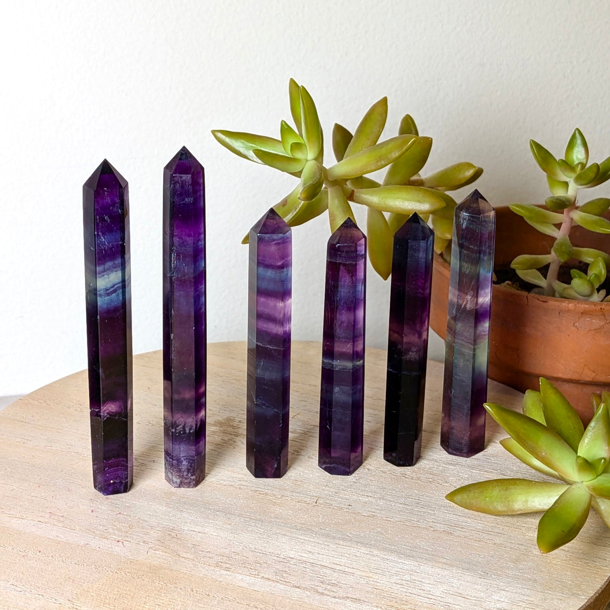 Rainbow Fluorite Mini Towers