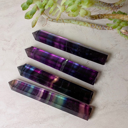 Rainbow Fluorite Mini Towers