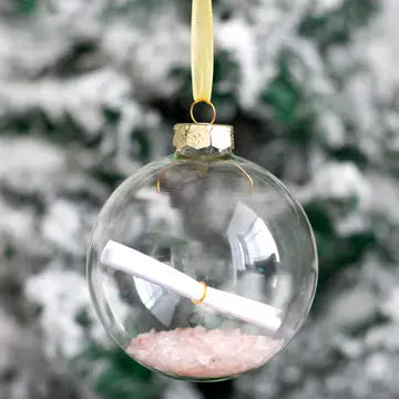 Manifestation Christmas Bauble Ornament Kit | Various Crystals