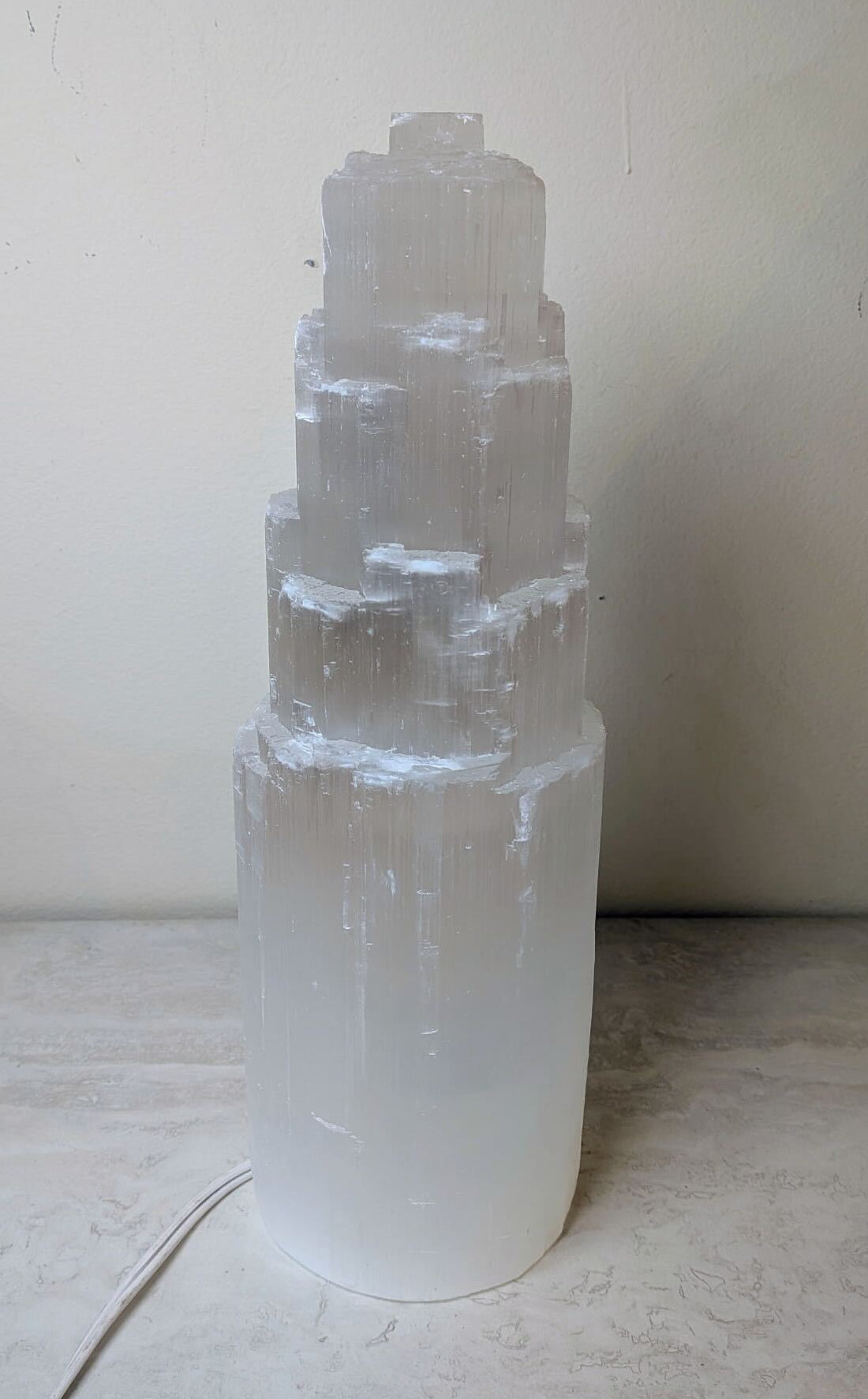 Selenite Skyscraper Lamp