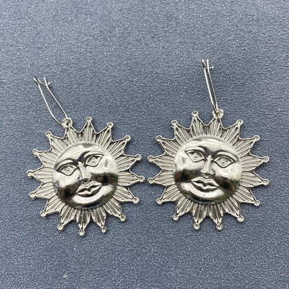 Silver Sun Earrings