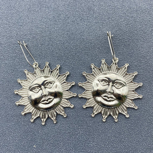 Silver Sun Earrings