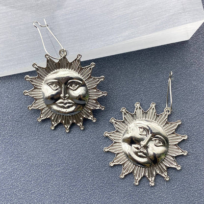 Silver Sun Earrings