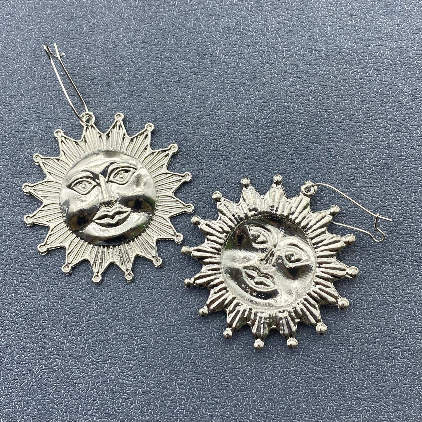Silver Sun Earrings