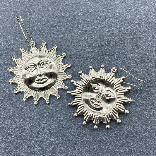Silver Sun Earrings