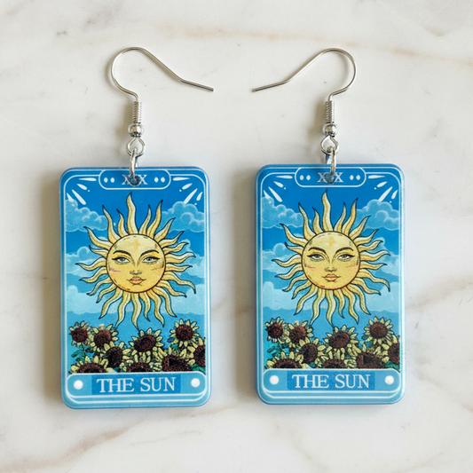 The Sun Tarot Card Earrings