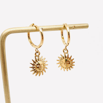 Sun Huggie Earrings