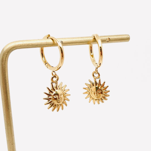 Sun Huggie Earrings