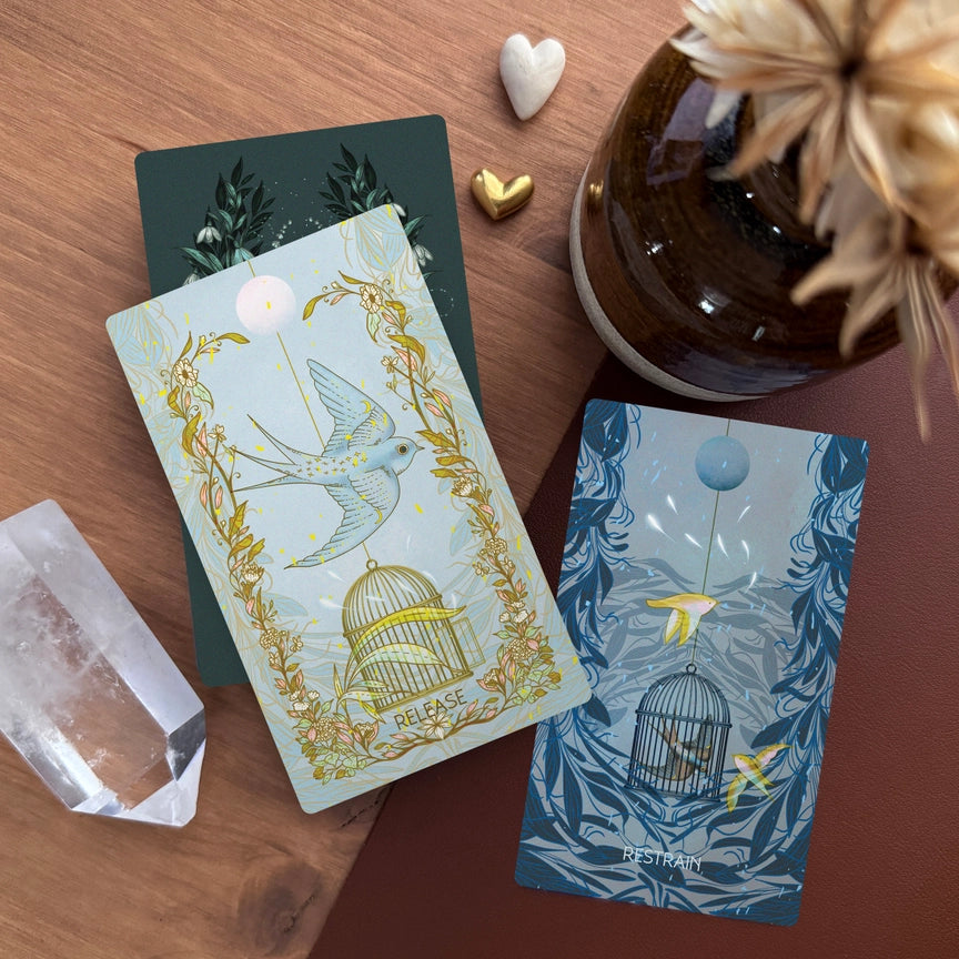 The Meraki Tarot Deck, 5th Edition, third view, at Ordinary Magic in Savannah, GA.