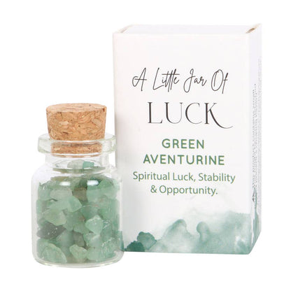 Jar of Luck Green Aventurine Crystals