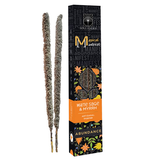 Abundance White Sage Myrrh Hand Crafted Incense Sticks