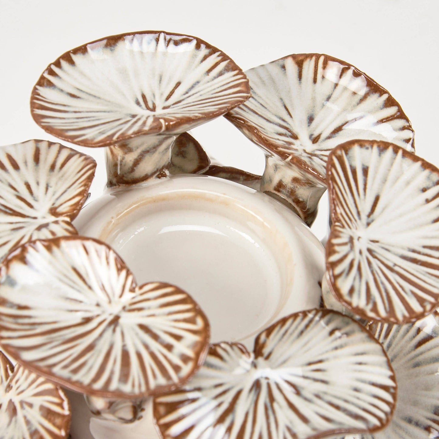 Trumpet Mushroom Tealight Holder – Woodland Ceramic Art