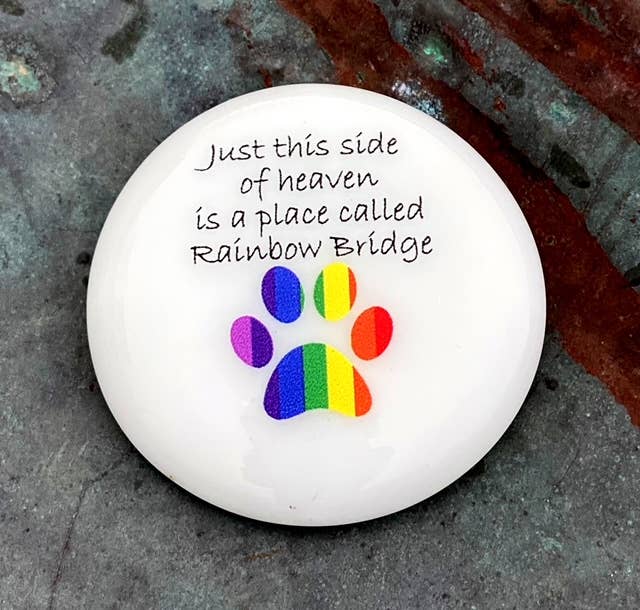 Pet Grief Imprinted Glass Stones