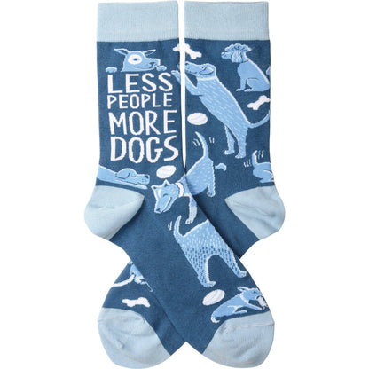 Less People More Dogs Socks