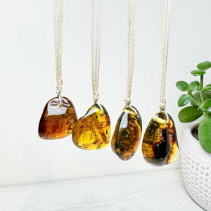 Amber Cord Necklaces