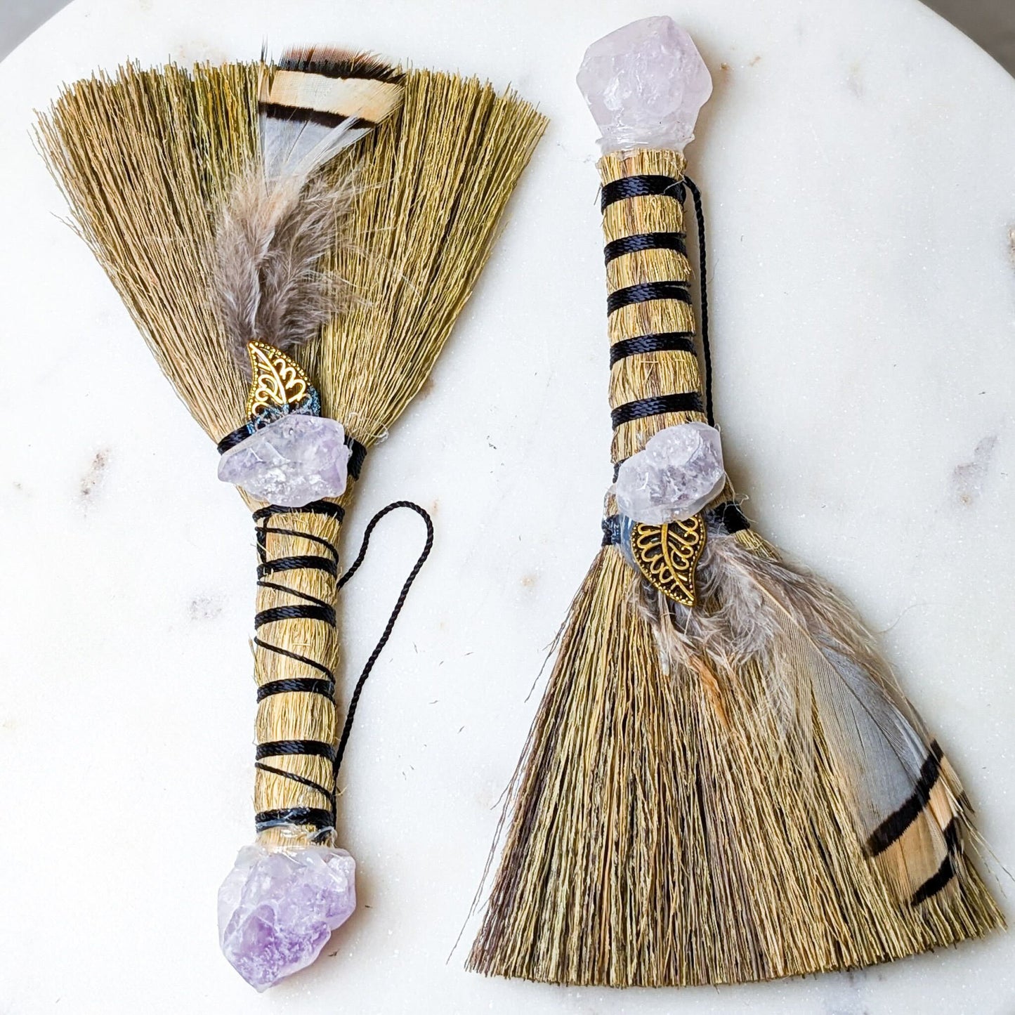 Amethyst Crystal Altar Broom