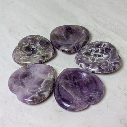 Amethyst Heart Shaped Worry Stone