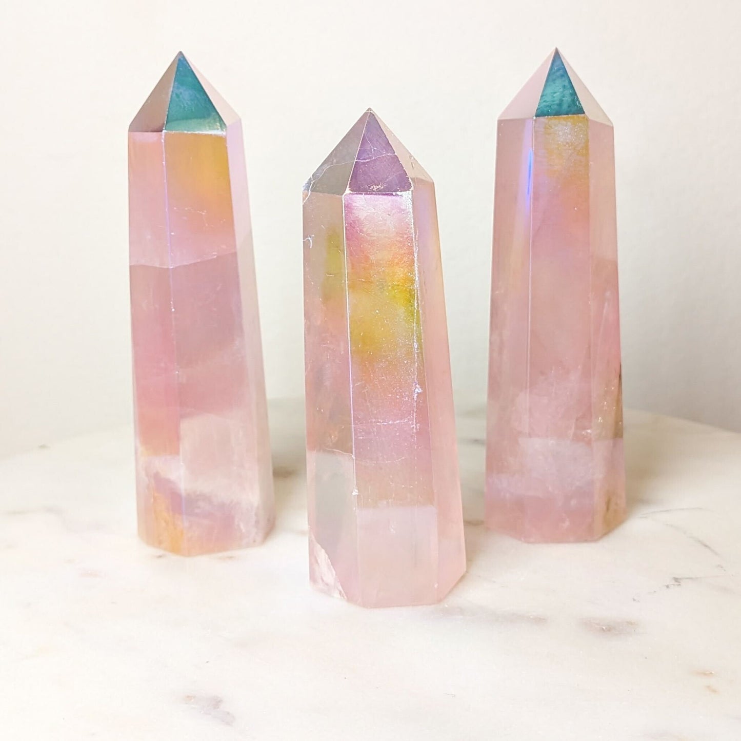 Angel Aura Rose Quartz Towers