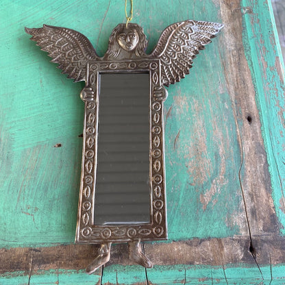 Angel Tin Mirror Ornament