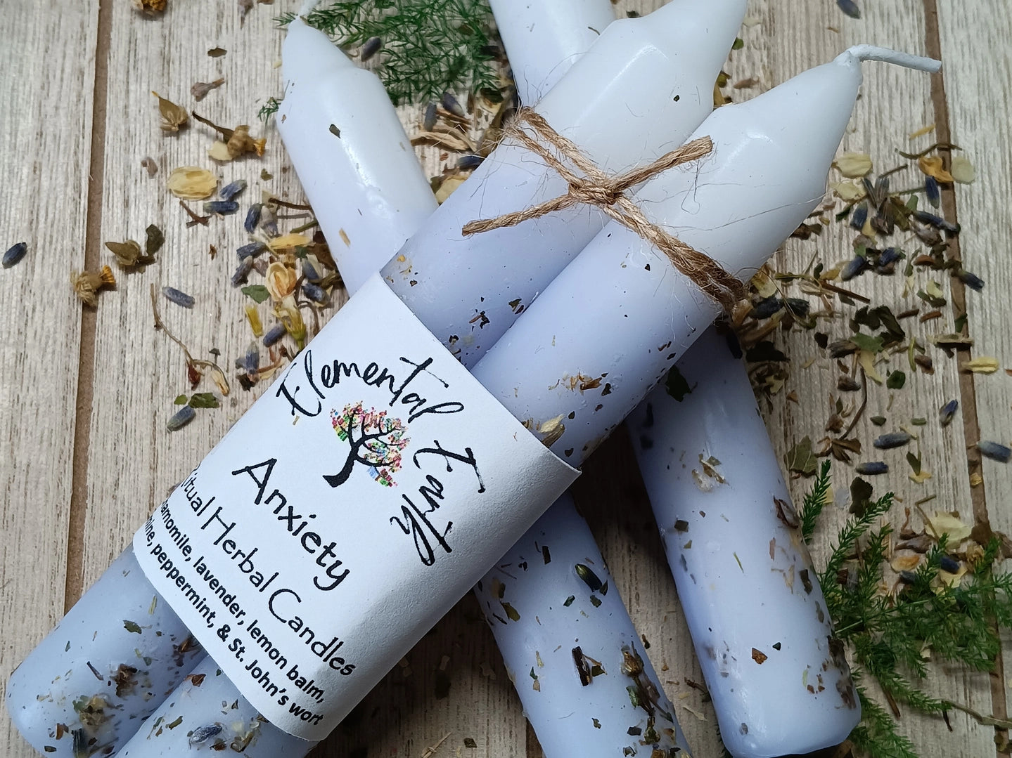 Anxiety Soothing Herbal 6" Ritual Candles