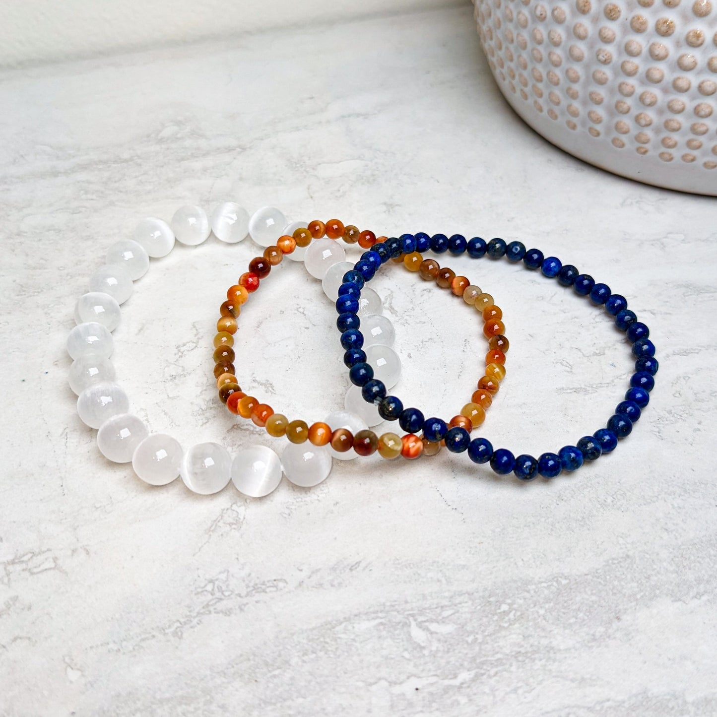 Zodiac Crystal Beaded Gemstone Bracelet Stacks