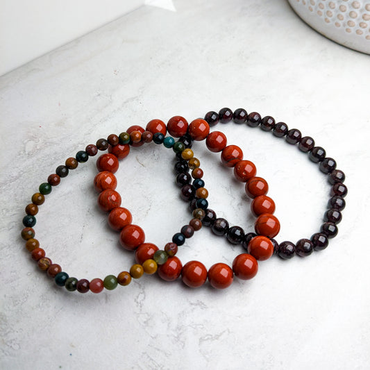 Zodiac Crystal Beaded Gemstone Bracelet Stacks