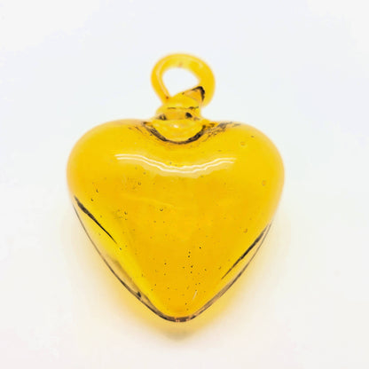 Small Handblown Glass Heart Ornaments