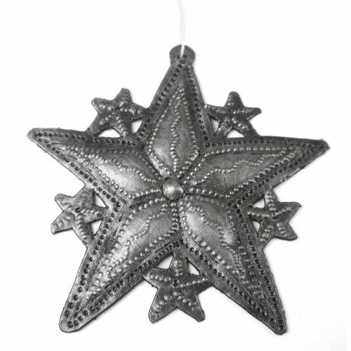 Haitian Metal Drum Star Ornament