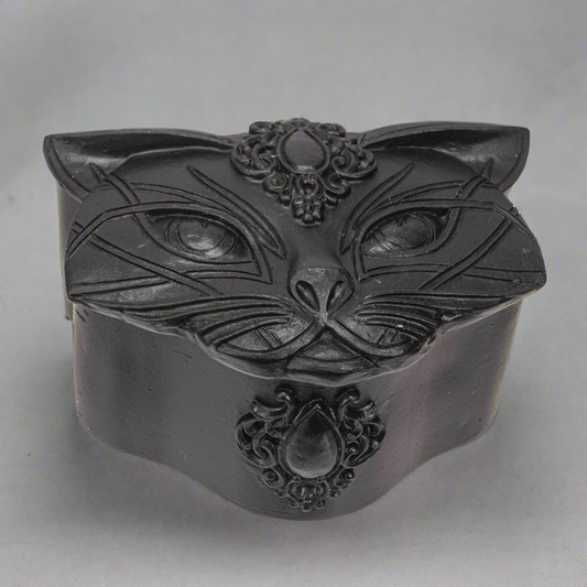 Sacred Black Cat Trinket Box