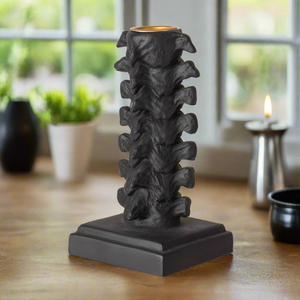 Skull Gothic Vertebrae Candle Holder