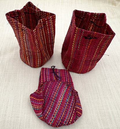Small Red Raffia Bag