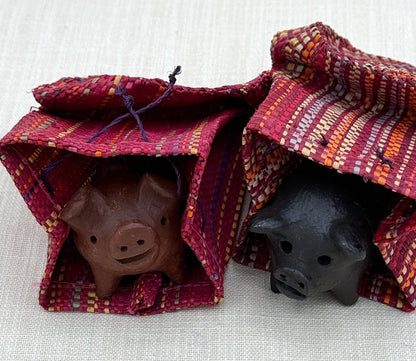 Small Red Raffia Bag