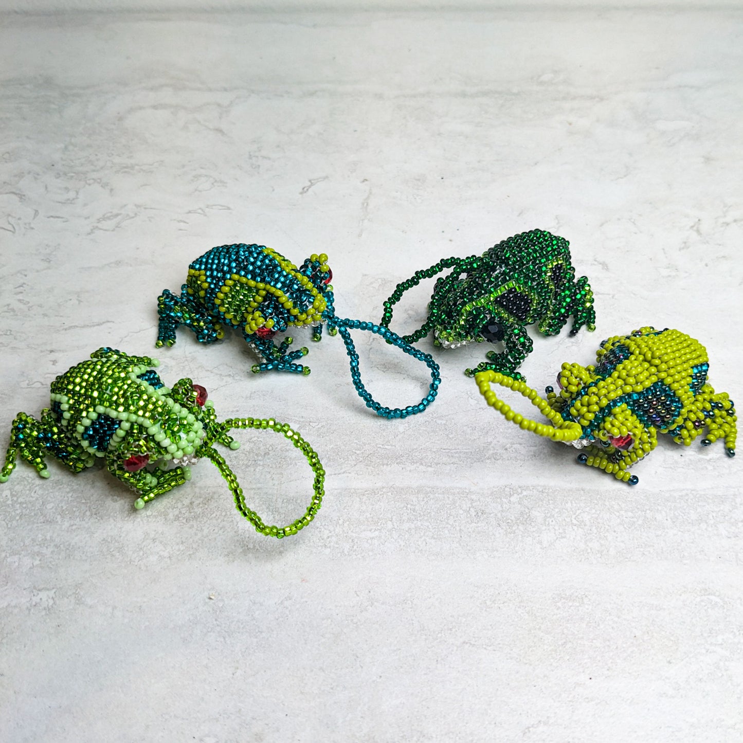 Hand Beaded Animals | Hummingbird, Dragonfly, Frog, Octopus