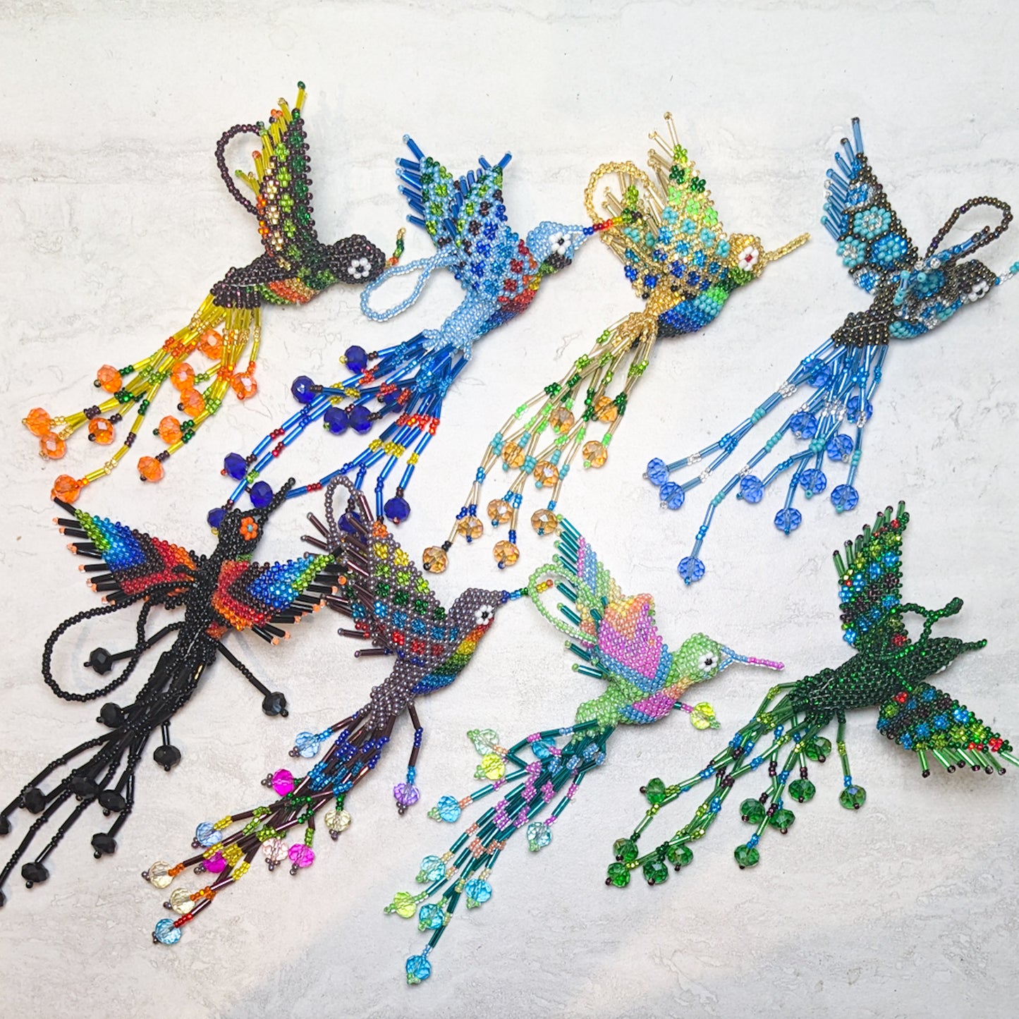 Hand Beaded Animals | Hummingbird, Dragonfly, Frog, Octopus