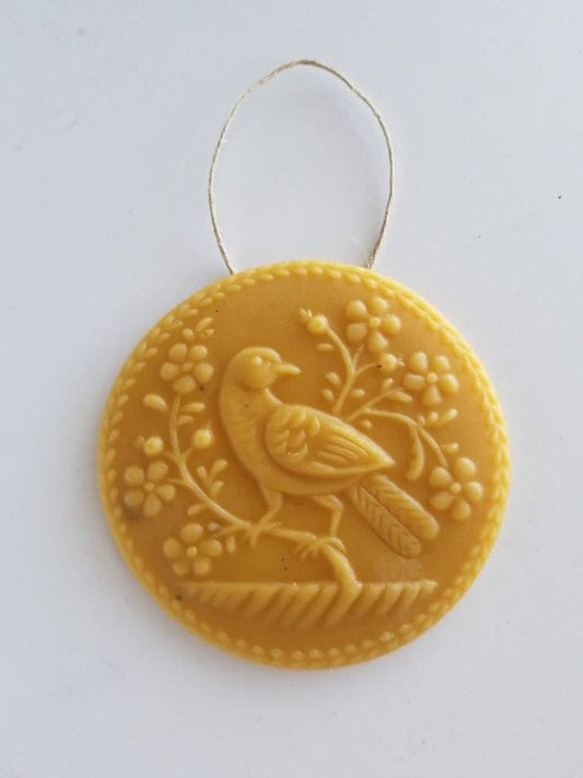Meadowlark Beeswax Ornament | Natural Finish