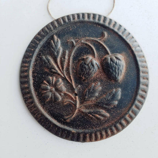 Wild Strawberry Beeswax Ornament | Cinnamon Finish