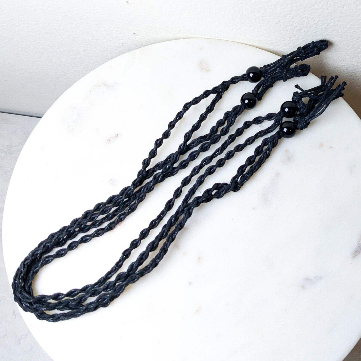 Hand-Braided Cage Cord Necklaces