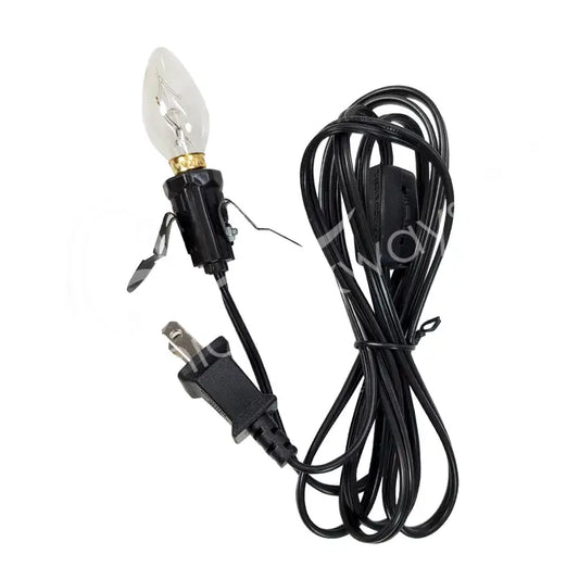 Electric Cord - Black For Lamp with Small Socket
